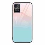 For vivo S10 Colorful Painted Glass Phone Case(Blue Sky)