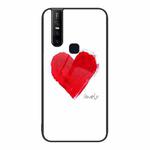 For vivo V15 Colorful Painted Glass Phone Case(Love)
