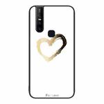 For vivo V15 Colorful Painted Glass Phone Case(Golden Love)