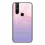 For vivo V15 Colorful Painted Glass Phone Case(Purple Sky)