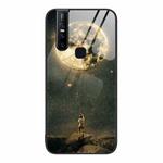 For vivo V15 Colorful Painted Glass Phone Case(Moon)