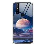 For vivo V15 Colorful Painted Glass Phone Case(Moon Hill)