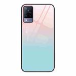 For vivo V21 Colorful Painted Glass Phone Case(Blue Sky)