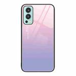 For OnePlus Nord 2 5G Colorful Painted Glass Phone Case(Purple Sky)