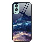 For OnePlus Nord 2 5G Colorful Painted Glass Phone Case(Starry Sky)