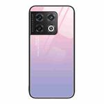 For OnePlus 10 Pro Colorful Painted Glass Phone Case(Purple Sky)