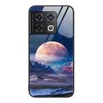 For OnePlus 10 Pro Colorful Painted Glass Phone Case(Moon Hill)