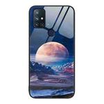 For OnePlus Nord N10 5G Colorful Painted Glass Phone Case(Moon Hill)