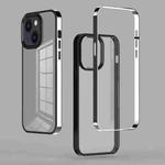 For iPhone 14 Plus 3 in 1 Electroplated Frame Phantom Phone Case (Silver)