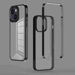 For iPhone 14 Plus 3 in 1 Electroplated Frame Phantom Phone Case (Grey)