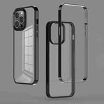 For iPhone 14 Pro 3 in 1 Electroplated Frame Phantom Phone Case(Grey)