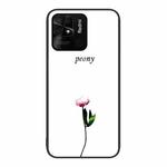 For Xiaomi Redmi 10C Colorful Painted Glass Phone Case(A Flower)