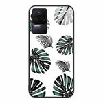 For Xiaomi Redmi K50 Pro Colorful Painted Glass Phone Case(Banana Leaf)