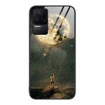 For Xiaomi Redmi K50 Pro Colorful Painted Glass Phone Case(Moon)