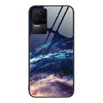 For Xiaomi Redmi K50 Pro Colorful Painted Glass Phone Case(Starry Sky)