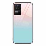For Xiaomi Redmi K50 Colorful Painted Glass Phone Case(Blue Sky)