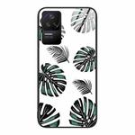 For Xiaomi Redmi K50 Colorful Painted Glass Phone Case(Banana Leaf)