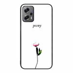 For Xiaomi Redmi Note 11T Pro Colorful Painted Glass Phone Case(A Flower)