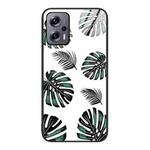 For Xiaomi Redmi Note 11T Pro Colorful Painted Glass Phone Case(Banana Leaf)