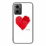 For Xiaomi Redmi Note 11E Colorful Painted Glass Phone Case(Love)