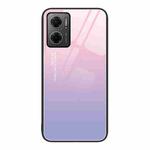 For Xiaomi Redmi Note 11E Colorful Painted Glass Phone Case(Purple Sky)