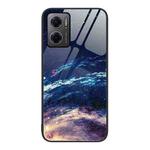 For Xiaomi Redmi Note 11E Colorful Painted Glass Phone Case(Starry Sky)