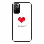 For Xiaomi Redmi Note 11 5G Colorful Painted Glass Phone Case(Red Heart)
