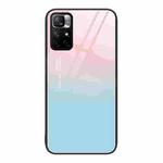 For Xiaomi Redmi Note 11 5G Colorful Painted Glass Phone Case(Blue Sky)