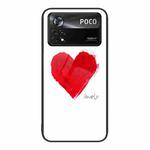 For Xiaomi Poco X4 Pro 5G Colorful Painted Glass Phone Case(Love)