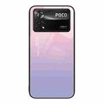 For Xiaomi Poco X4 Pro 5G Colorful Painted Glass Phone Case(Purple Sky)