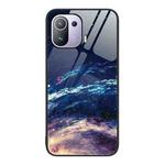 For Xiaomi Mi 11 Pro Colorful Painted Glass Phone Case(Starry Sky)