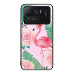For Xiaomi Mi 11 Ultra Colorful Painted Glass Phone Case(Flamingo)