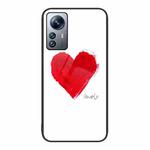 For Xiaomi 12 Pro Colorful Painted Glass Phone Case(Love)