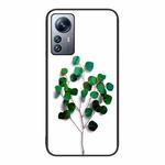 For Xiaomi 12 Pro Colorful Painted Glass Phone Case(Sapling)