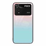 For Xiaomi Poco M4 Pro Colorful Painted Glass Phone Case(Blue Sky)