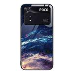 For Xiaomi Poco M4 Pro Colorful Painted Glass Phone Case(Starry Sky)