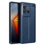 For vivo iQOO 10 Pro Litchi Texture TPU Shockproof Case(Navy Blue)