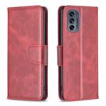 For Motorola Moto G62 Lambskin Texture Leather Phone Case(Red)