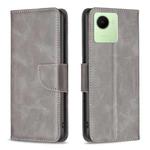 For Realme C30 Lambskin Texture Leather Phone Case(Grey)