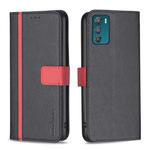 For Motorola Moto G42 4G BF13 Color Matching Cross Texture Leather Phone Case(Black)