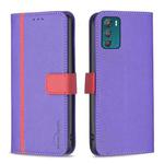 For Motorola Moto G42 4G BF13 Color Matching Cross Texture Leather Phone Case(Purple)