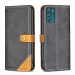 For Motorola Moto G42 4G Color Matching Double Sewing Thread Leather Phone Case(Black)