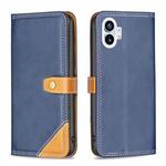 For Nothing Phone 1 Color Matching Double Sewing Thread Leather Phone Case(Blue)