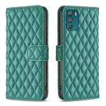 For Motorola Moto G42 4G Diamond Lattice Wallet Leather Flip Phone Case(Green)