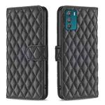 For Motorola Moto G42 4G Diamond Lattice Wallet Leather Flip Phone Case(Black)