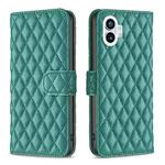 For Nothing Phone 1 Diamond Lattice Wallet Leather Flip Phone Case(Green)