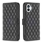 For Nothing Phone 1 Diamond Lattice Wallet Leather Flip Phone Case(Black)