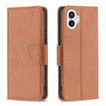 For Nothing Phone 1 Litchi Texture Pure Color Leather Phone Case(Brown)