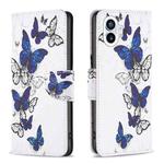 For Nothing Phone 1 Colored Drawing Leather Phone Case(Butterflies)