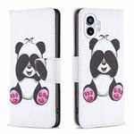 For Nothing Phone 1 Colored Drawing Leather Phone Case(Panda)